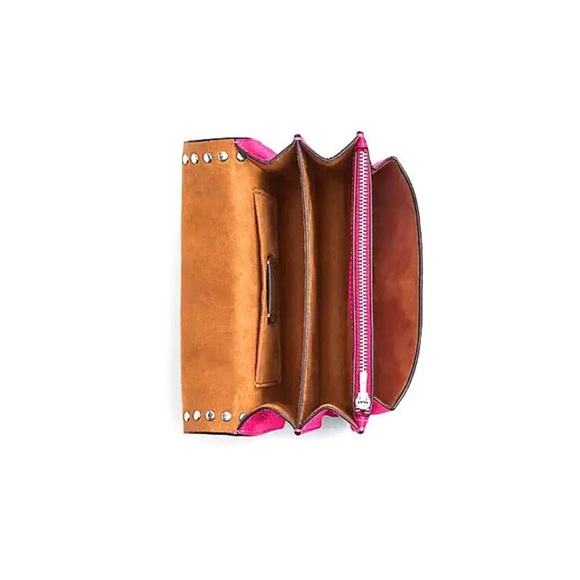 Coach Mini Klare Crossbody With Rivets Leather Small Shoulder Bag. Cerise. NWT - Picture 3 of 6